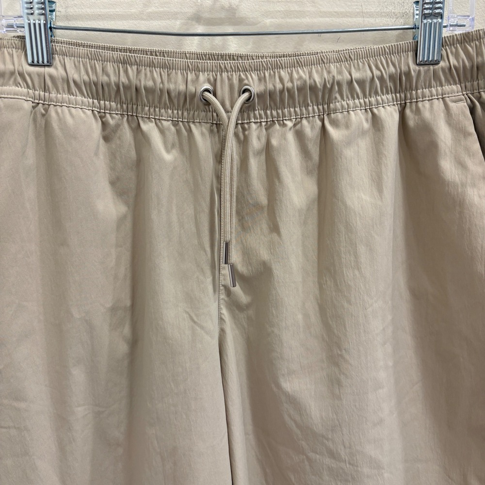 Athleta Midday Mid Rise Crop Poplin Pant Ecru Tan Wide Leg Large Gorpcore Casual - Picture 5 of 10